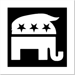 GOP Donald trump Republican Elephant Posters and Art